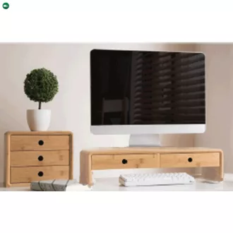 Monitor állvány, bambusz, természetes, ELARO TYP 2