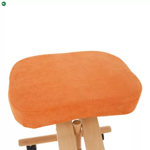 Ergonomikus térdelőszék, narancs/bükkfa, FLONET