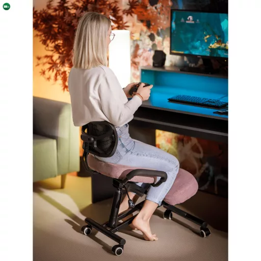 Ergonomikus zsámoly, rózsaszín/fekete, RUFUS