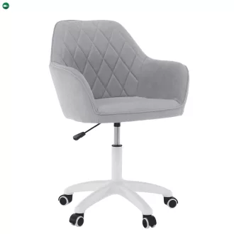 Irodai szék, szürke szövet/fehér, SANTY