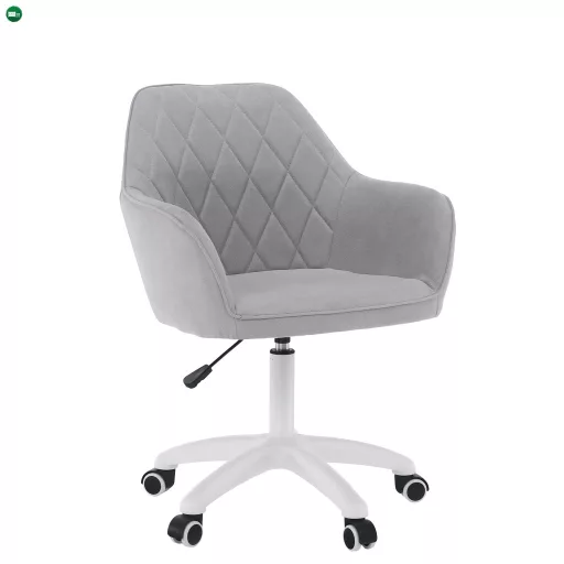 Irodai szék, szürke szövet/fehér, SANTY