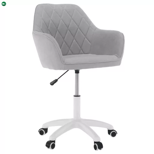 Irodai szék, szürke szövet/fehér, SANTY