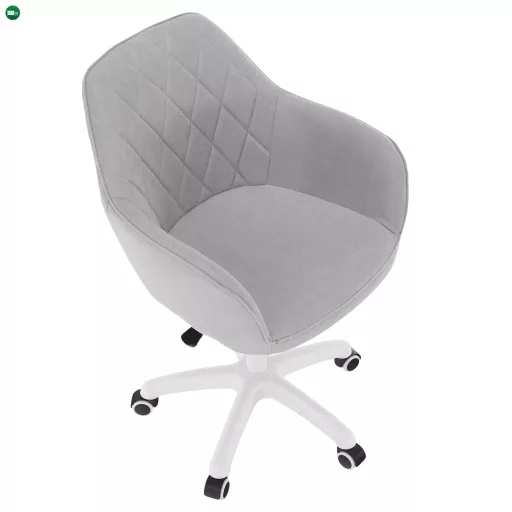 Irodai szék, szürke szövet/fehér, SANTY