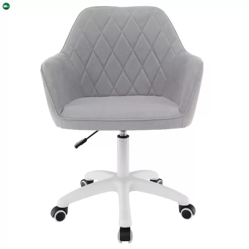 Irodai szék, szürke szövet/fehér, SANTY