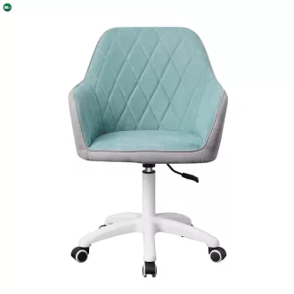 Irodai szék, szövet mentol/szürke/fehér, SANTY