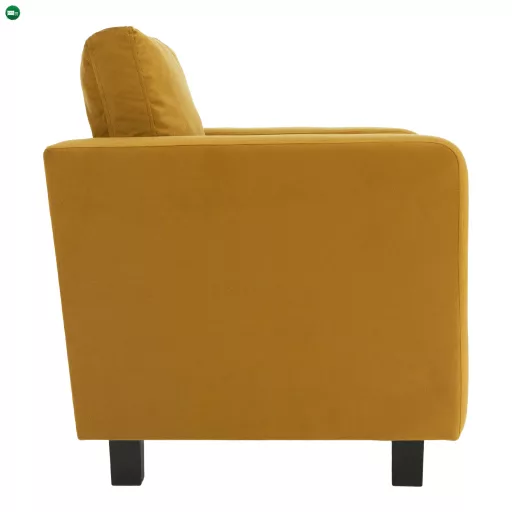 Fotel mustár színű szövet, LUANA