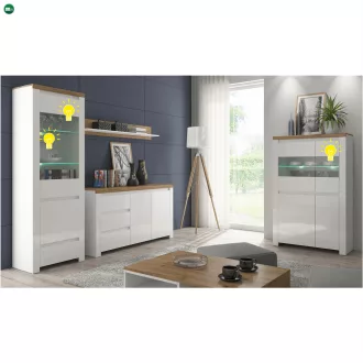 LED világítás, 4-pontos, fehér, LINDY/VILGO/TIFFY