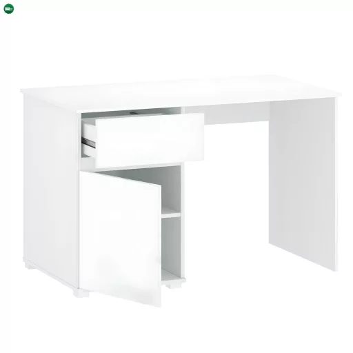 Számítógépasztal 1D1S/120, fehér fényes, LINDY