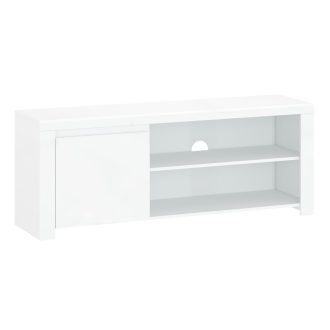 TV asztal 1D/160, fehér fényes, LINDY
