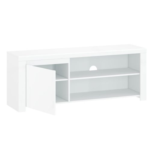 TV asztal 1D/160, fehér fényes, LINDY