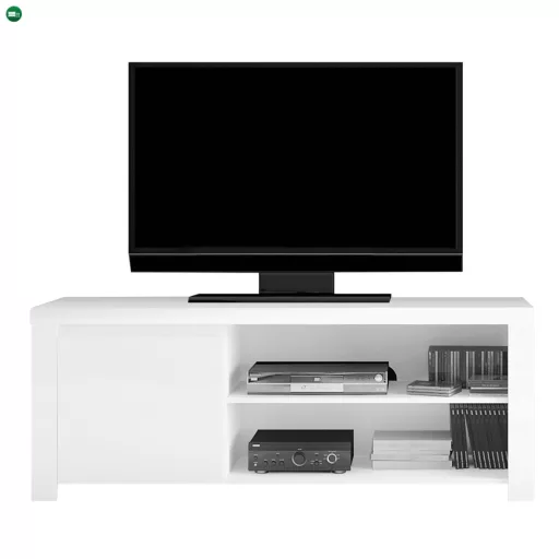 TV asztal 1D/160, fehér fényes, LINDY