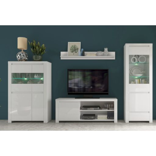 Vitrin 1D1W1S, fehér fényes, LINDY