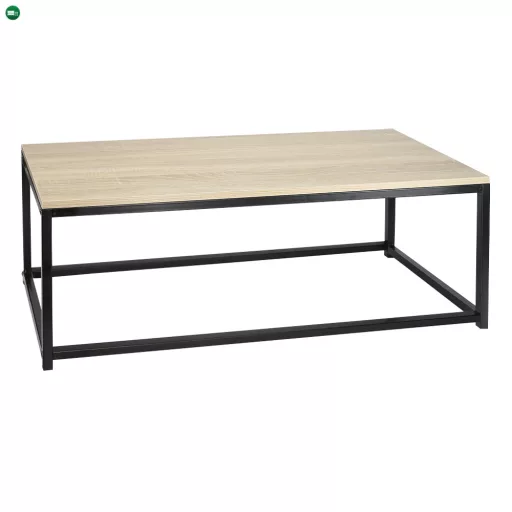 2 dohányzóasztal szett, tölgy sonoma/fekete, KASTLER NEW TYP 2