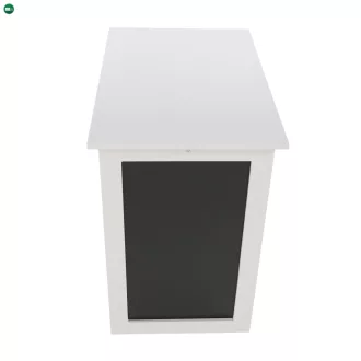   Összecsukható asztal falhoz, krétás táblával, fehér, ZALMAN