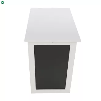   Összecsukható asztal falhoz, krétás táblával, fehér, ZALMAN