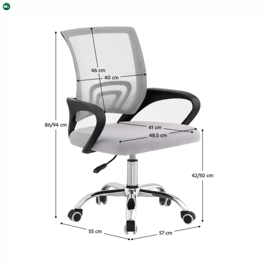 Irodai szék, szürke/fekete, DEX 4 NEW