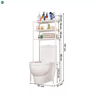 Polc a WC fölé, fehér, REMIN