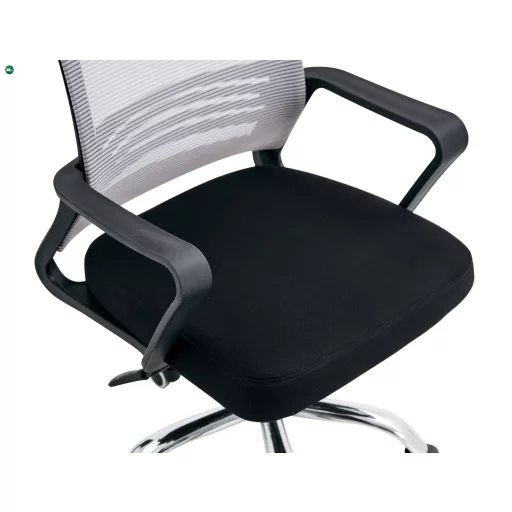 Irodai szék, háló szürkésbarna TAUPE/szövet fekete, APOLO 2 NEW