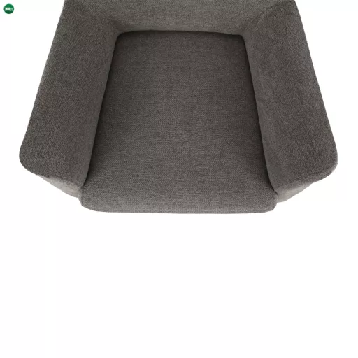 Füles fotel, szürke/fekete, SAMY