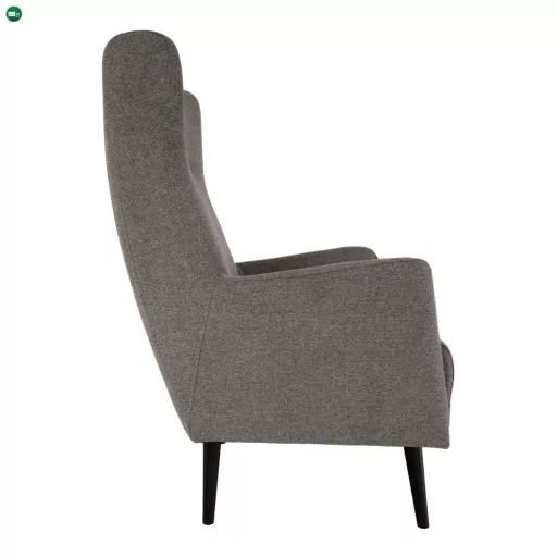 Füles fotel, szürke/fekete, SAMY