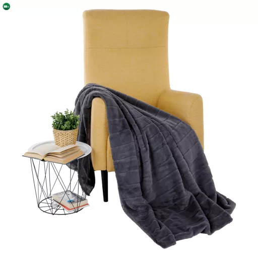 Füles fotel, sárga/fekete, SAMY