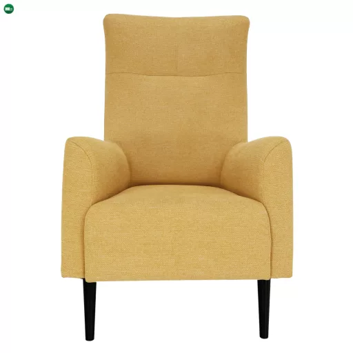 Füles fotel, sárga/fekete, SAMY