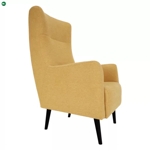 Füles fotel, sárga/fekete, SAMY