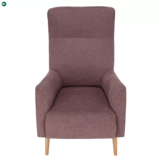 Füles fotel, fáradt rózsaszín/tölgy, SAMY