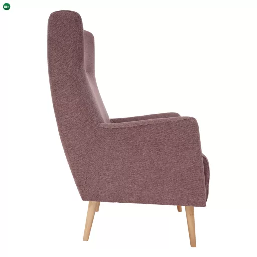 Füles fotel, fáradt rózsaszín/tölgy, SAMY