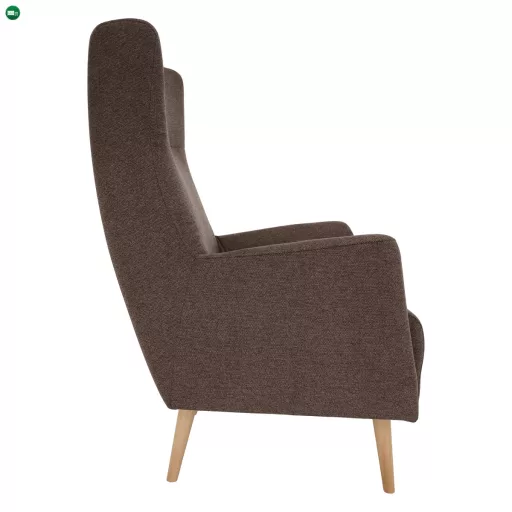 Füles fotel, barna/tölgy, SAMY