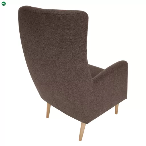 Füles fotel, barna/tölgy, SAMY