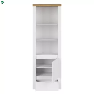 Polcállvány 1D1S, fényes fehér/wotan tölgy, VILGO
