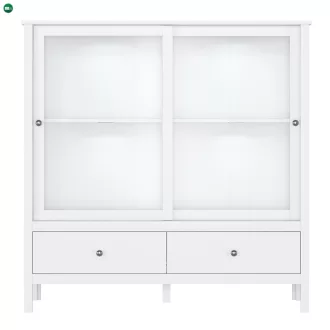 Alacsony vitrin 2W2S, fehér, OLJE