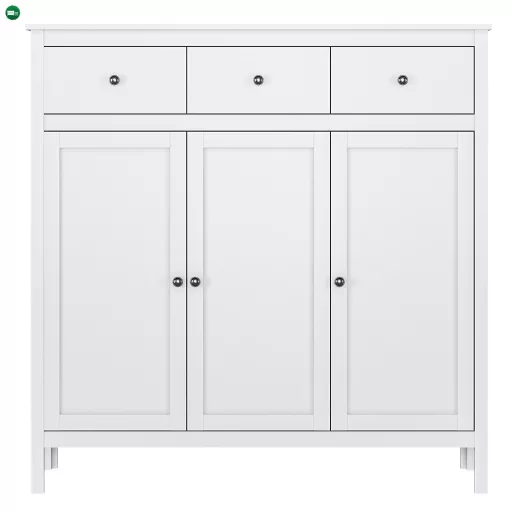 Komód 3D3S, fehér, OLJE