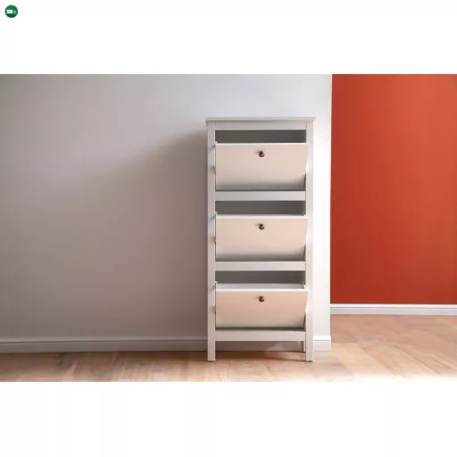 Cipősszekrény 3K, fehér, OLJE