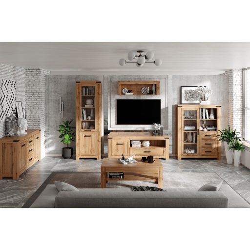 RTV asztal 1D1S/160, wotan tölgy, MORATIZ