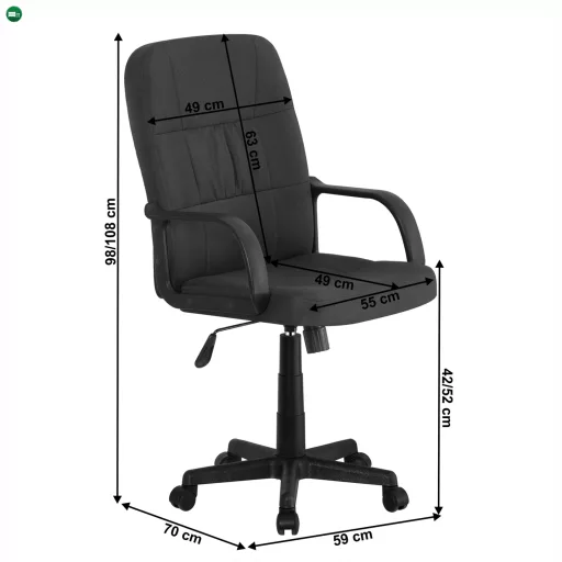 Irodai forgószék, fekete, KERET