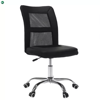 Irodai fotel, fekete/króm, IDOR 2 NEW