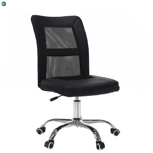 Irodai fotel, fekete/króm, IDOR 2 NEW
