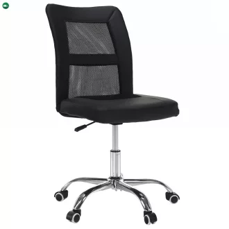 Irodai fotel, fekete/króm, IDOR 2 NEW
