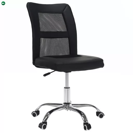 Irodai fotel, fekete/króm, IDOR 2 NEW