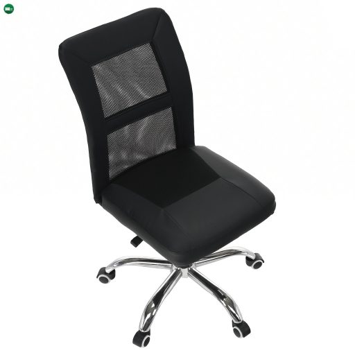 Irodai fotel, fekete/króm, IDOR 2 NEW