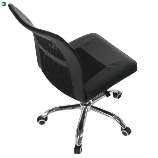 Irodai fotel, fekete/króm, IDOR 2 NEW