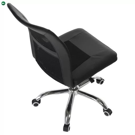 Irodai fotel, fekete/króm, IDOR 2 NEW