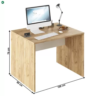 PC asztal, artisan tölgy/fehér, RIOMA TYP 12
