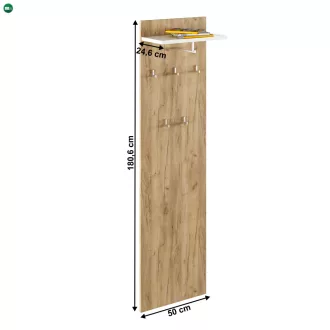 Fogas elem, artisan tölgy/fehér, RIOMA TYP 19
