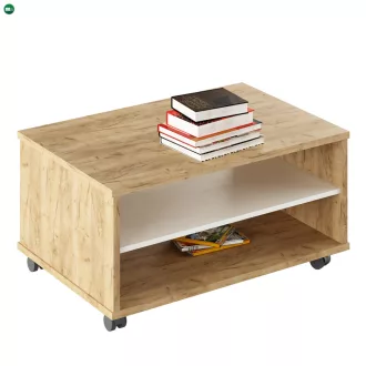 Dohányzóasztal, artisan tölgy/fehér, RIOMA TYP 32