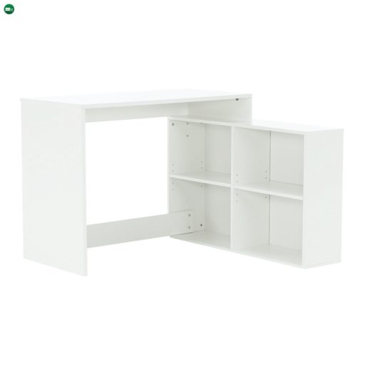 Számítógépasztal, fehér, univerzális, KORNER 2 NEW