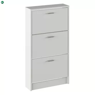 Cipősszekrény, 3 soros, fehér, MOBI 13