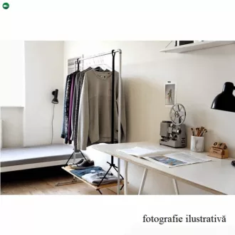   Görgős ruhaálvány, rozsdamentes fém/fekte műanyag, DOLFO NEW